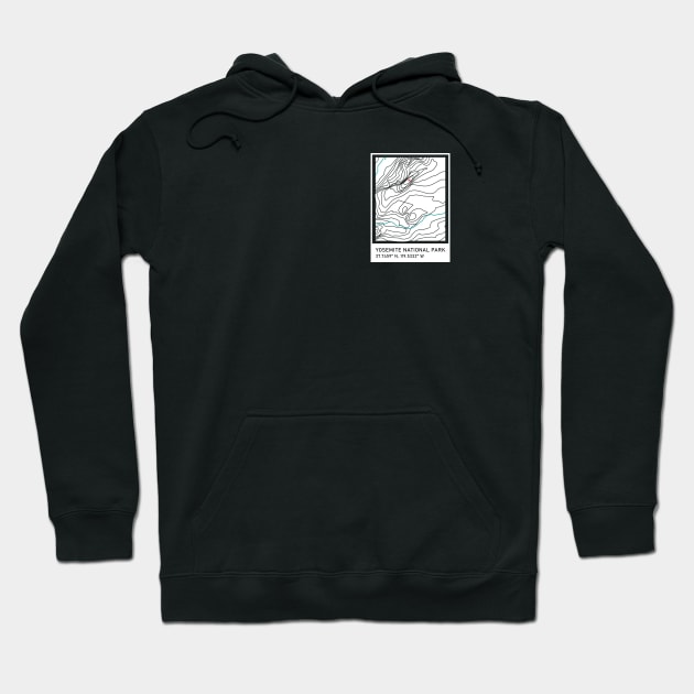 Yosemite National Park Polaroid Badge Hoodie by CloudWalkerDesigns